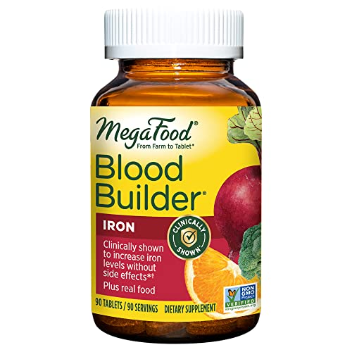 MegaFood Blood Builder - Iron Supplement Clinically Shown to Increase Iron Levels without Side Effects - FORMULA TRIM